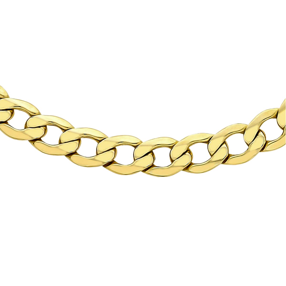Italian Made Close Out Deal- 9K Yellow Gold Curb Necklace (Size - 20), Gold Wt. 11.10 Gms