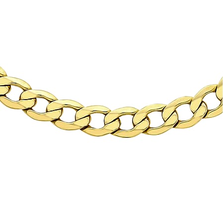 Italian Made Close Out Deal- 9K Yellow Gold Curb Necklace (Size - 20), Gold Wt. 11.10 Gms