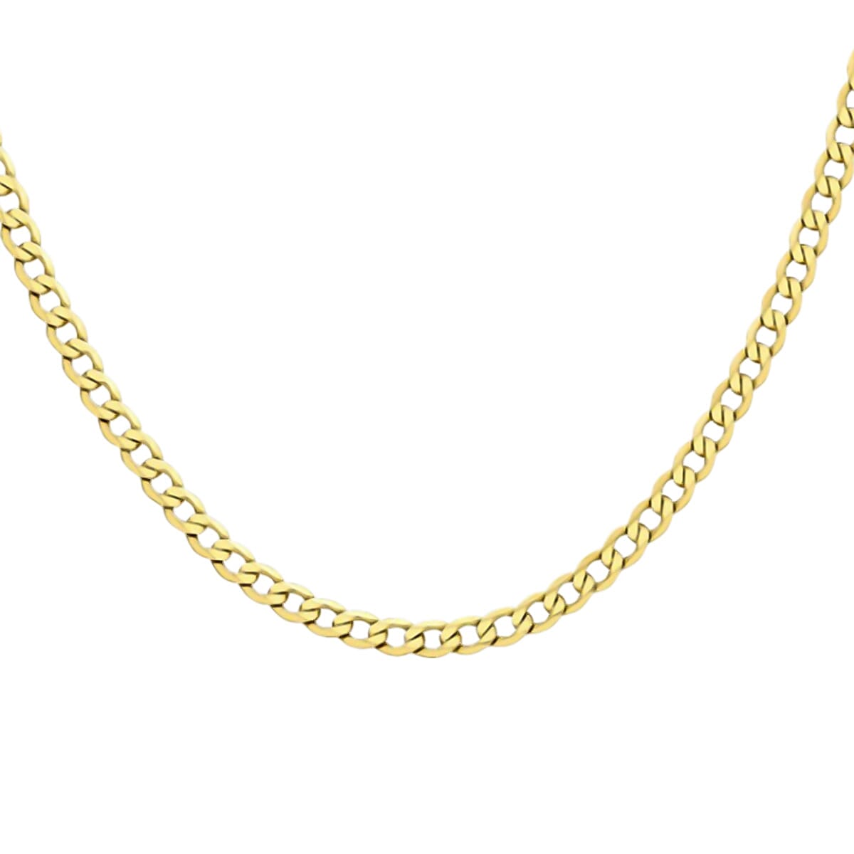 Italian Made Close Out Deal- 9K Yellow Gold Curb Necklace (Size - 20), Gold Wt. 11.10 Gms