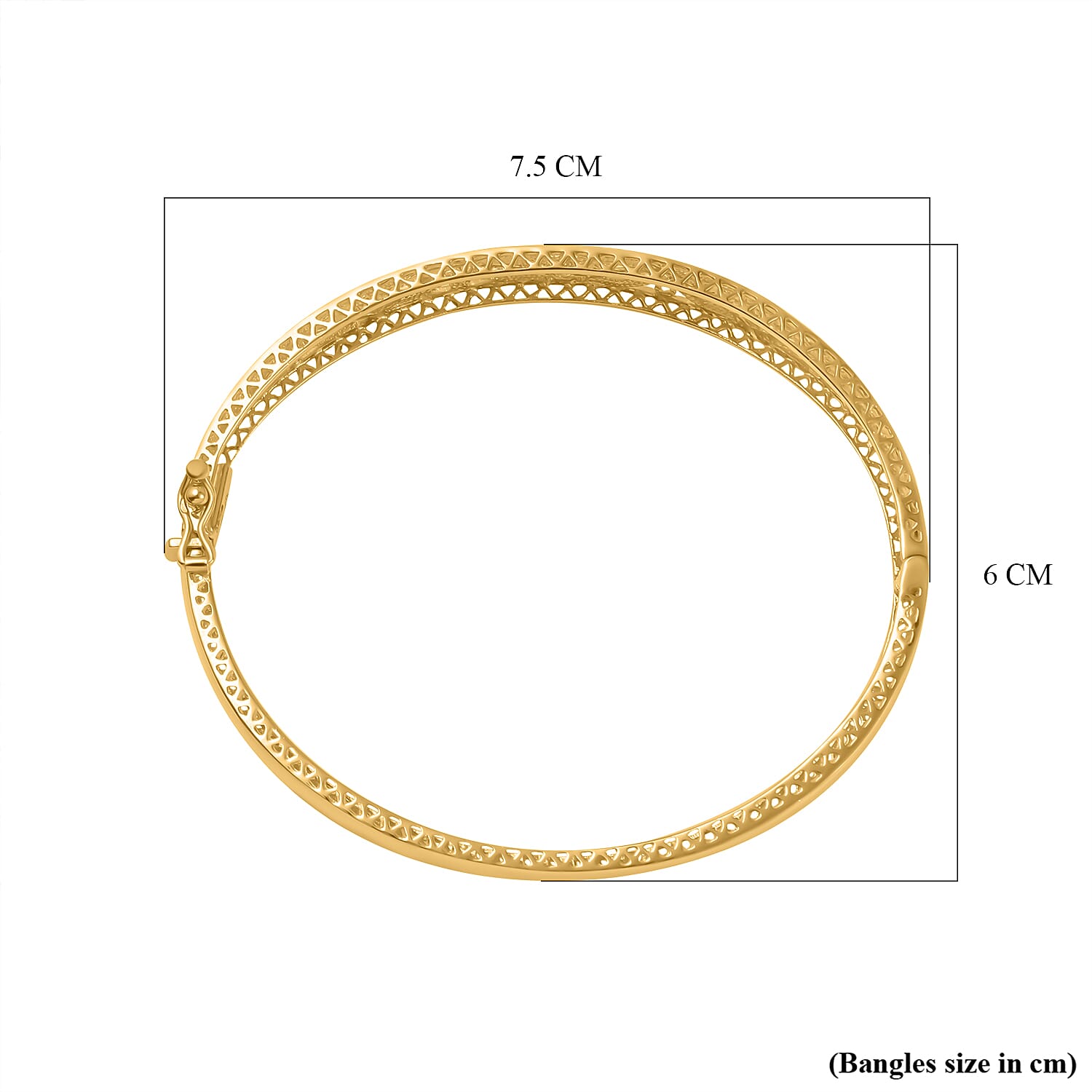 18K Yellow Gold Bangle (Size 7.5)