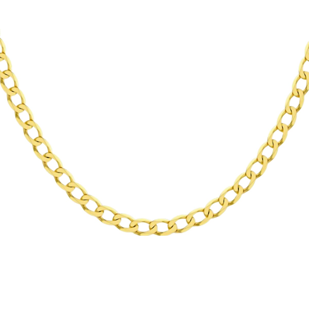 Hatton Garden Close Out Deal - 9K Yellow Gold Flat Curb Necklace (Size - 20), Gold Wt. 25.01 Gms