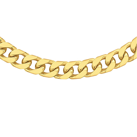 Hatton Garden Close Out Deal - 9K Yellow Gold SOLID Round Curb Necklace (Size - 20), Gold Wt. 25.85 Gms