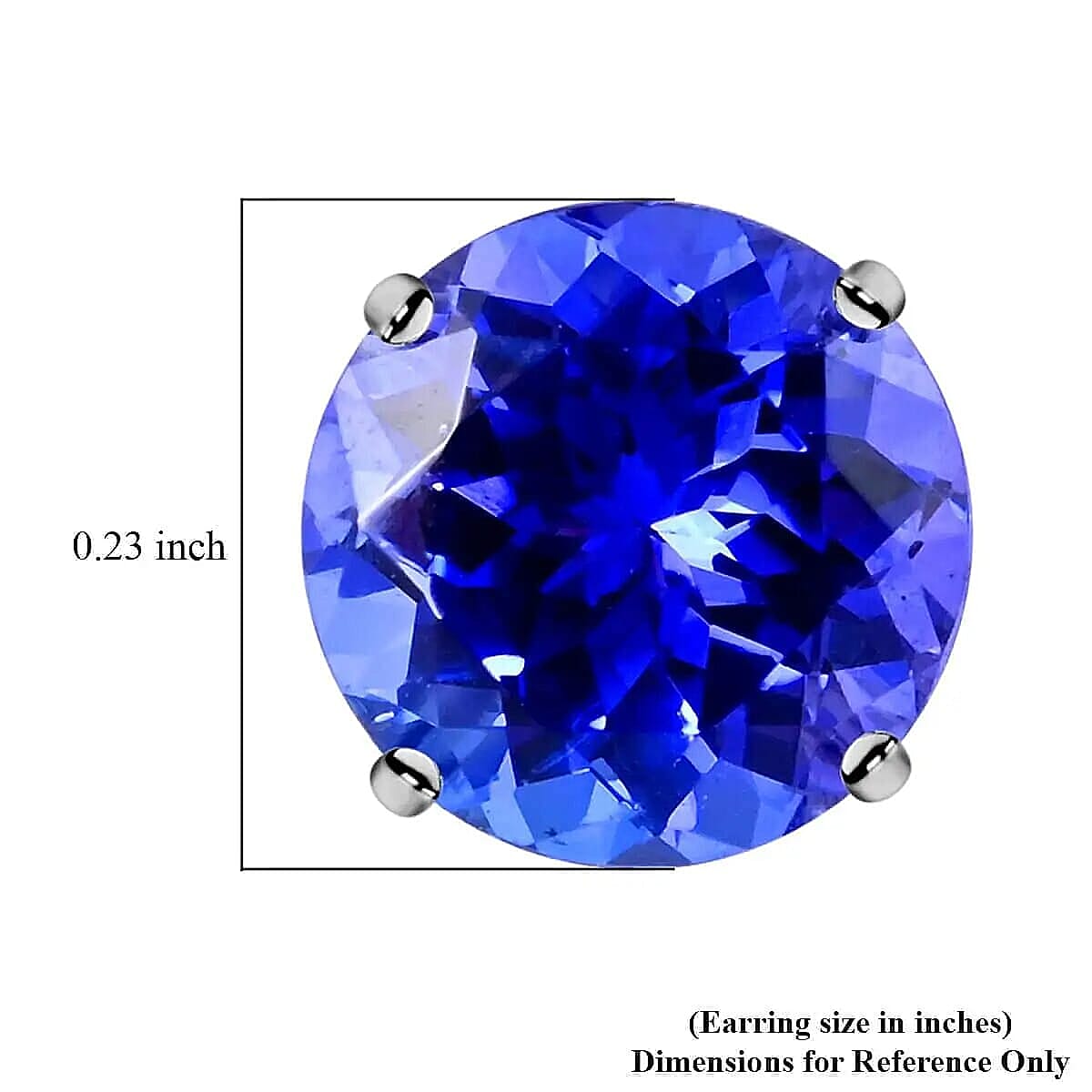 Rhapsody 950 Platinum AGI Certified AAAA Tanzanite Earring with Screw Back 2.48 Ct.