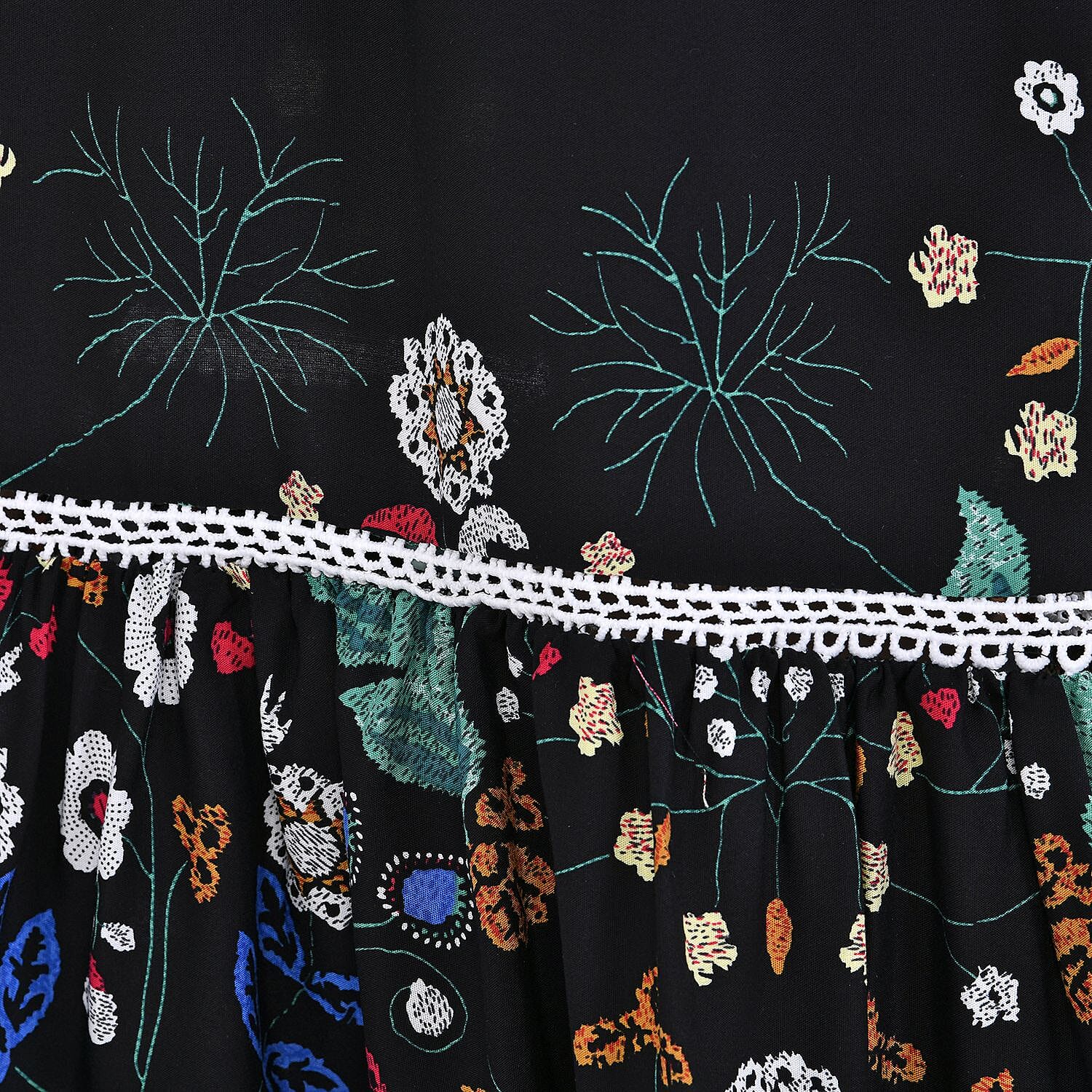 La Marey Floral Print Maxi Skirt