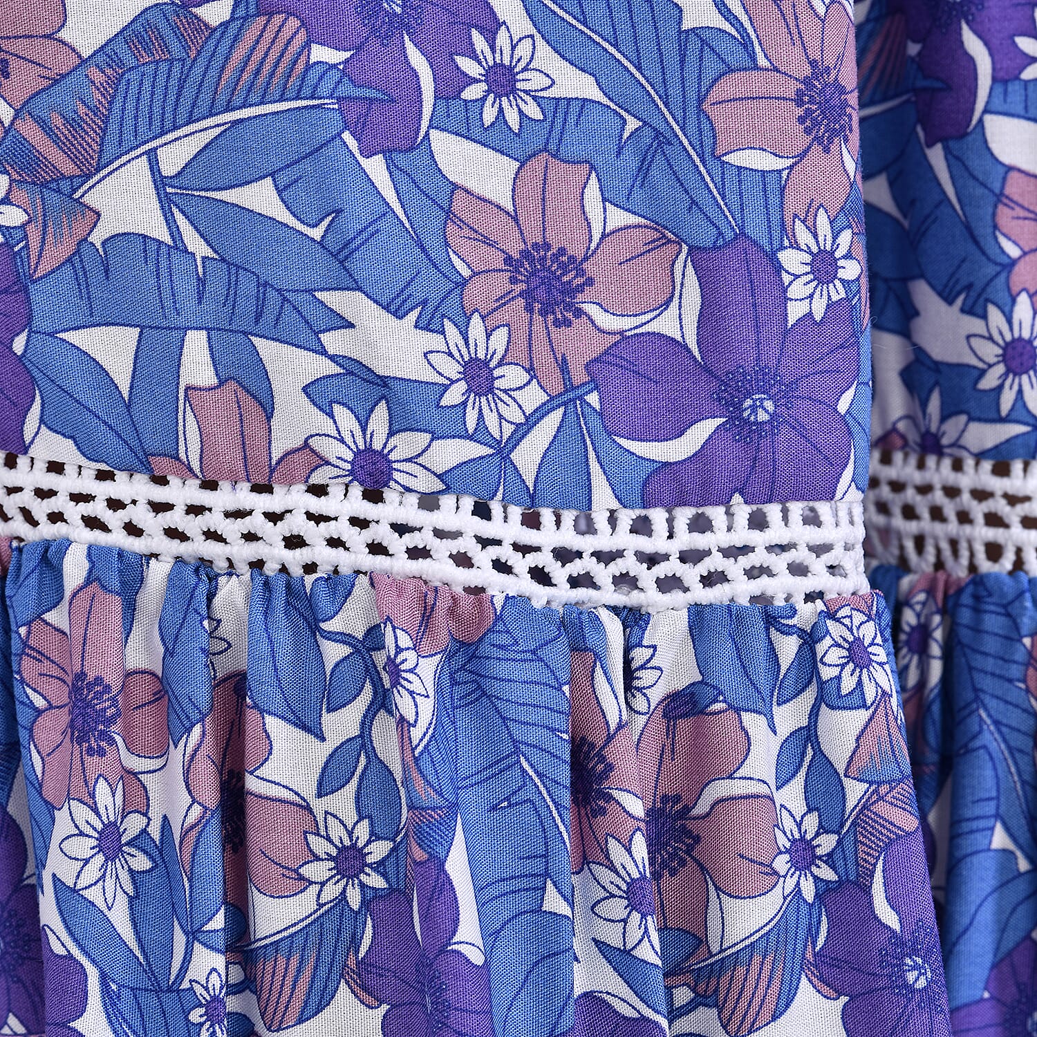 La Marey Floral Print Maxi Skirt