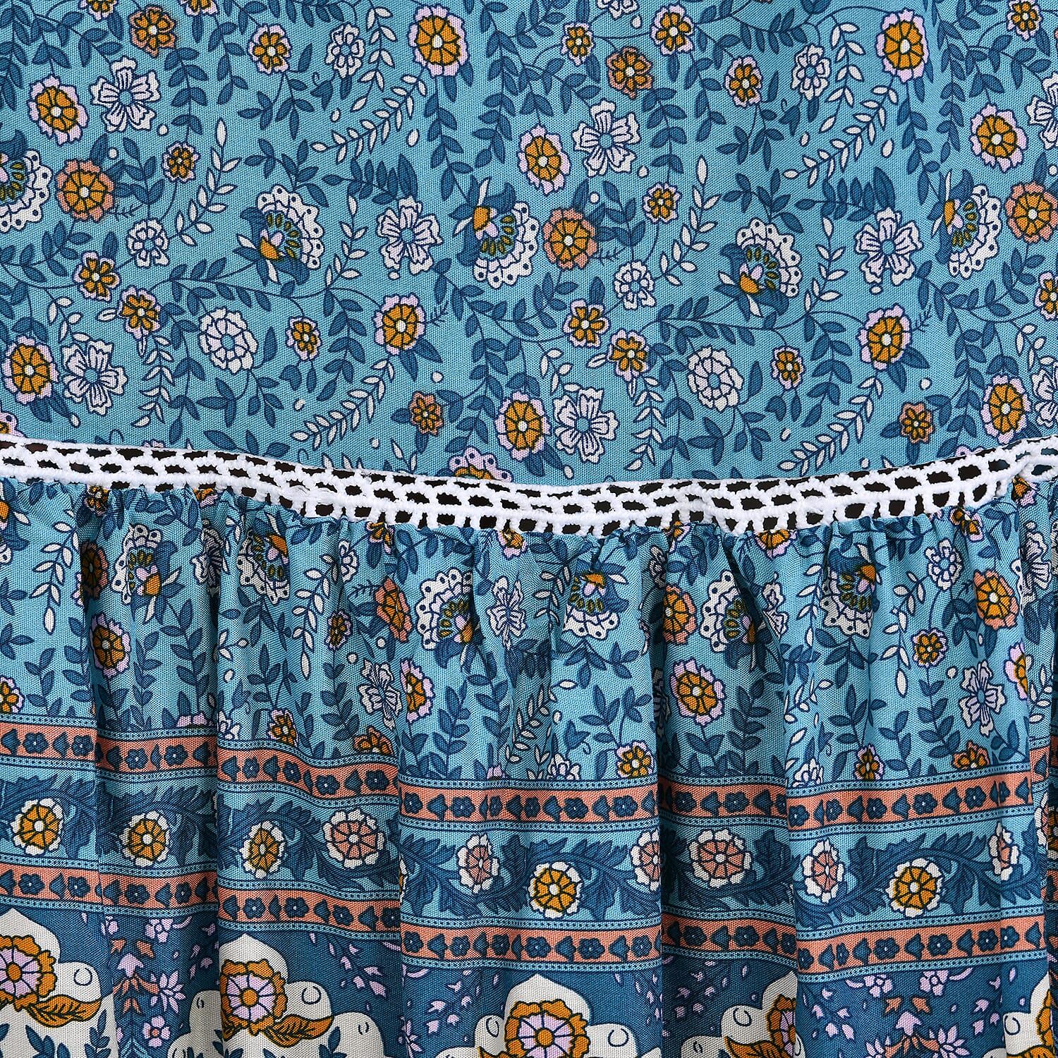 La Marey Floral Print Maxi Skirt