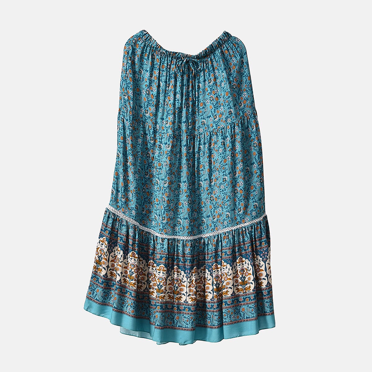 La Marey Floral Print Maxi Skirt