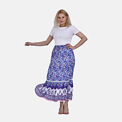 La Marey Floral Print Maxi Skirt