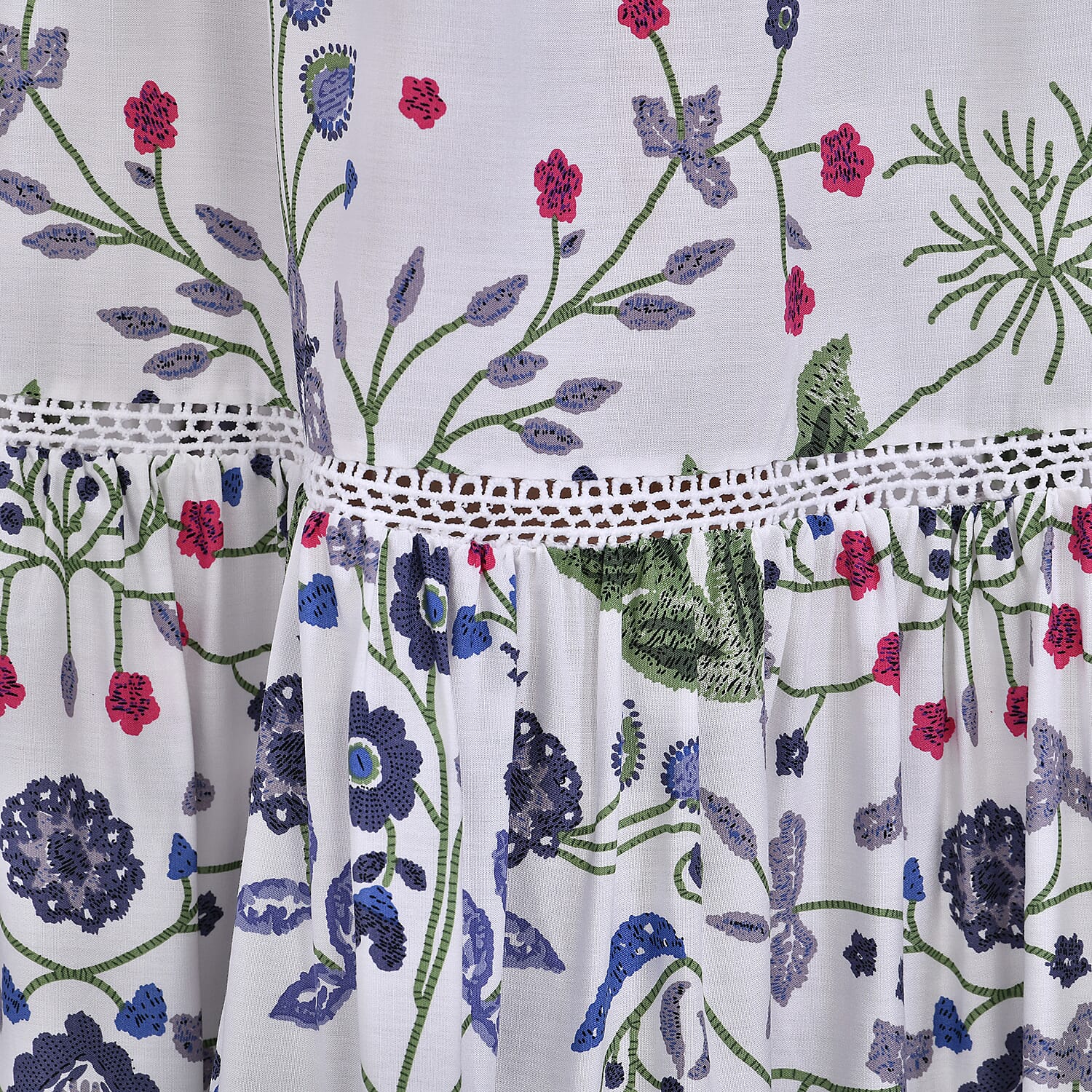 La Marey Floral Print Maxi Skirt