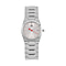 William Hunt Swiss Movement Diamond Studded Ladies Watch with White Dial and Silver and Silver Tone