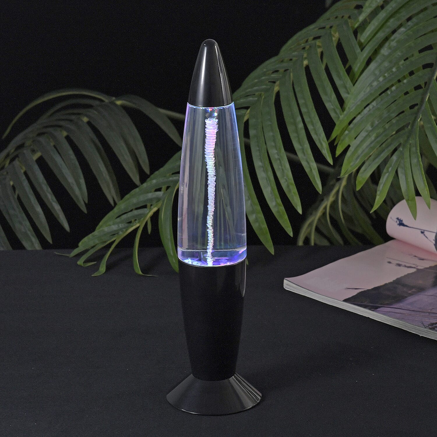 LED TORNADO Colour Changing Table Lamp (3 AAA Battery, Not Incl) - Black & White