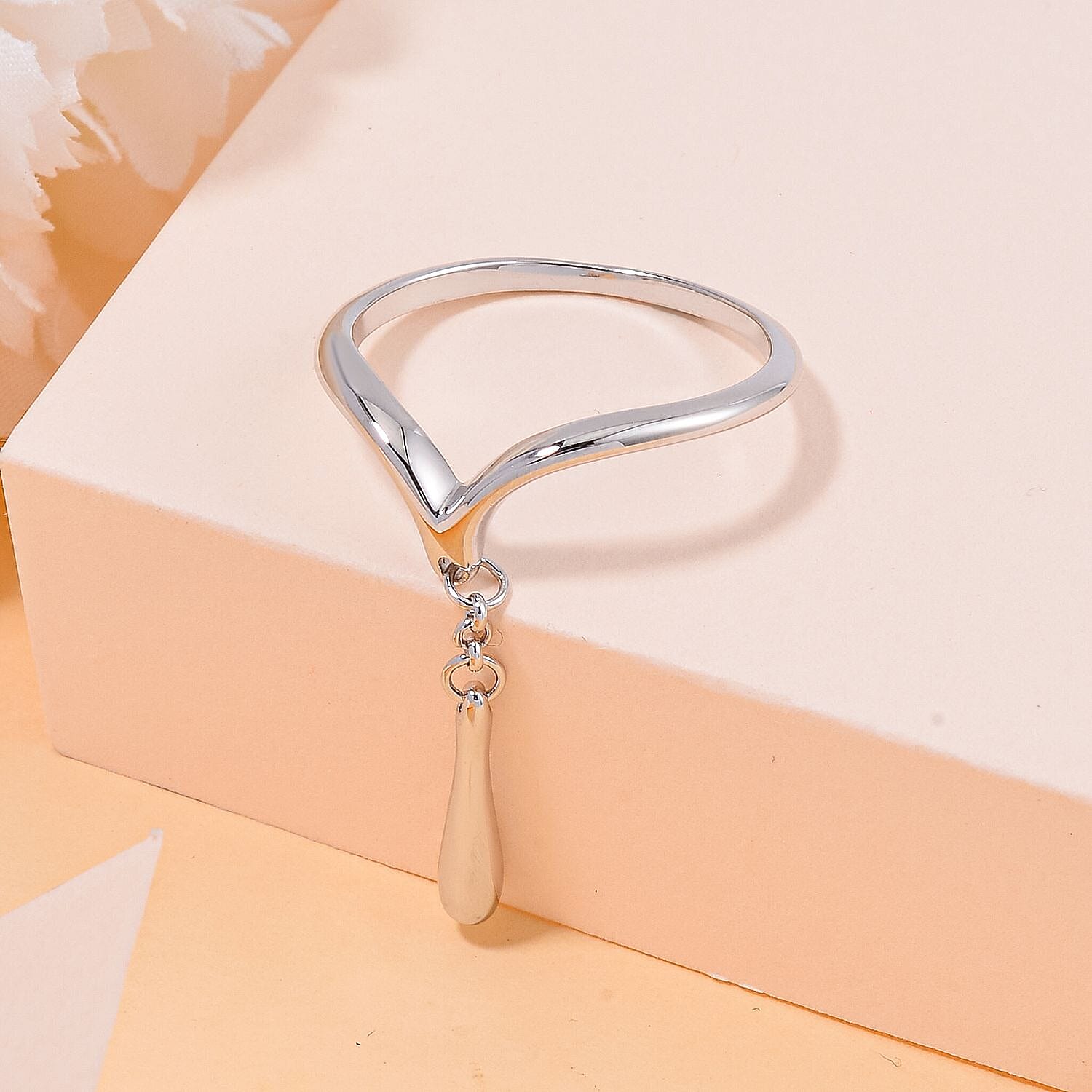 Lucy Q Drip Collection - Rhodium Overlay Sterling Silver Ring