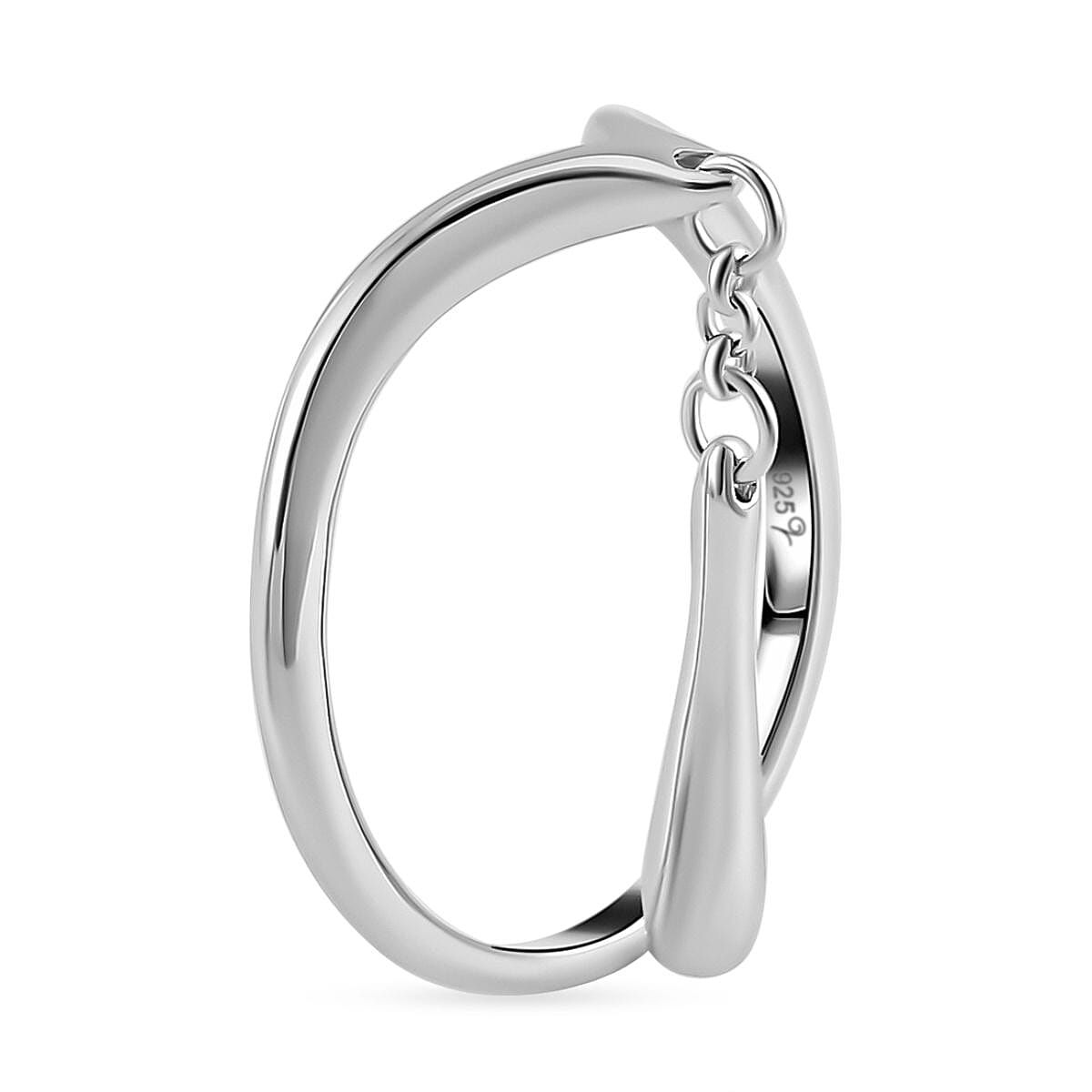 Lucy Q Drip Collection - Rhodium Overlay Sterling Silver Ring