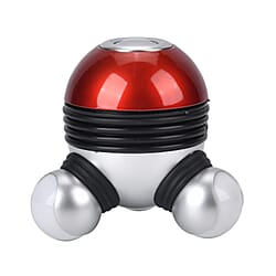 Vibrating Body Massager with Soft Lighting (3xAAA Battery,Not Inc.) - Purple & Silver