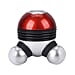 Vibrating Body Massager with Soft Lighting (3xAAA Battery,Not Inc.) - Red - Silver