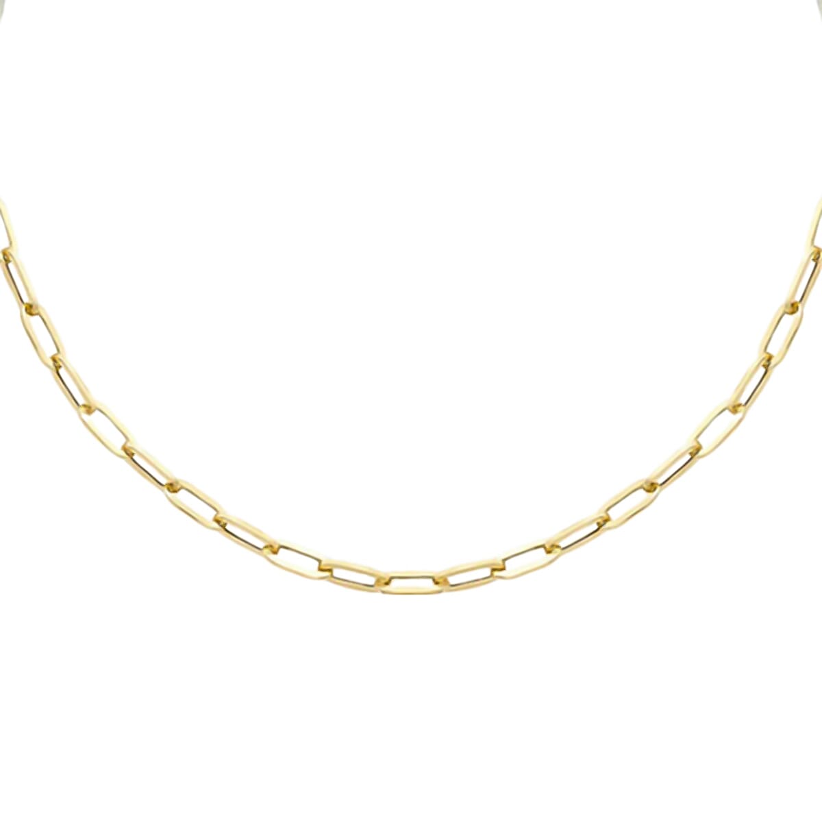 9K Yellow Gold Paperclip Necklace (Size - 30), Gold Wt. 8 Gms