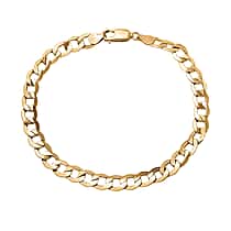 Vicenza Closeout - 9K Yellow Gold 6 Sided Curb Bracelet (Size - 8.5) 5.10 Grams