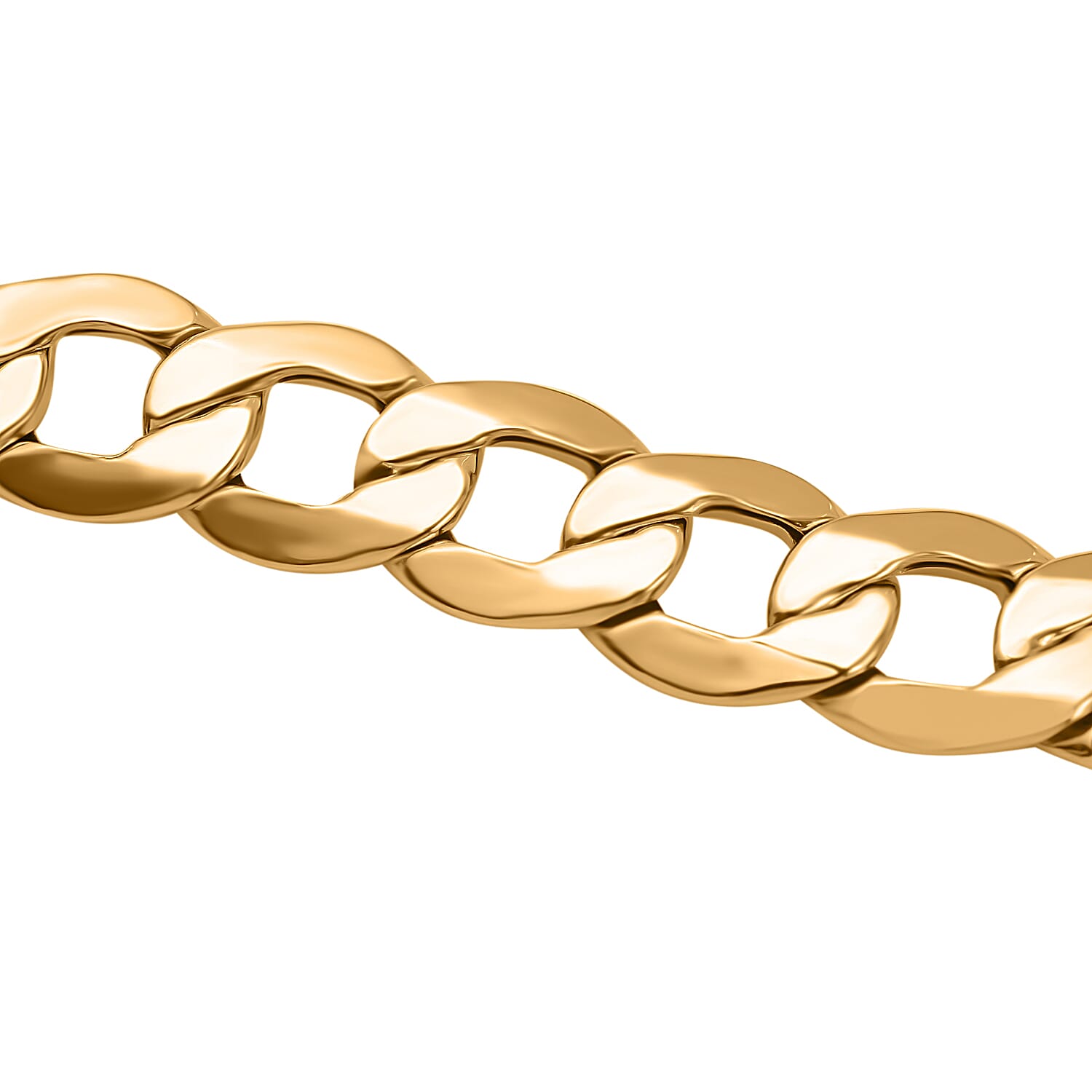 Italian Made Closeout - 9K Yellow Gold Curb Bracelet (Size - 8.5), Gold Wt. 10 Gms