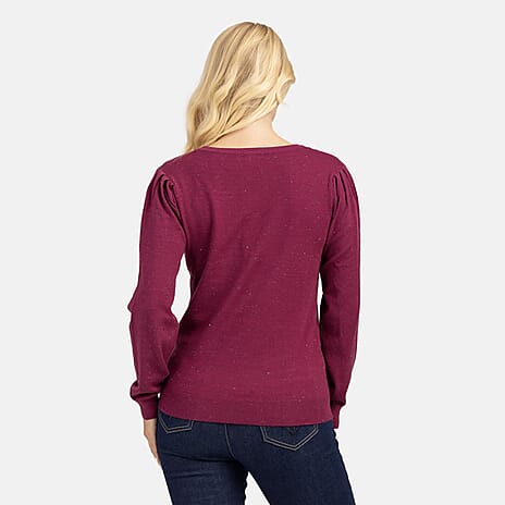 Viscose Cardigan and Sweater-Jumper (Size 1x1 cm) - Violet