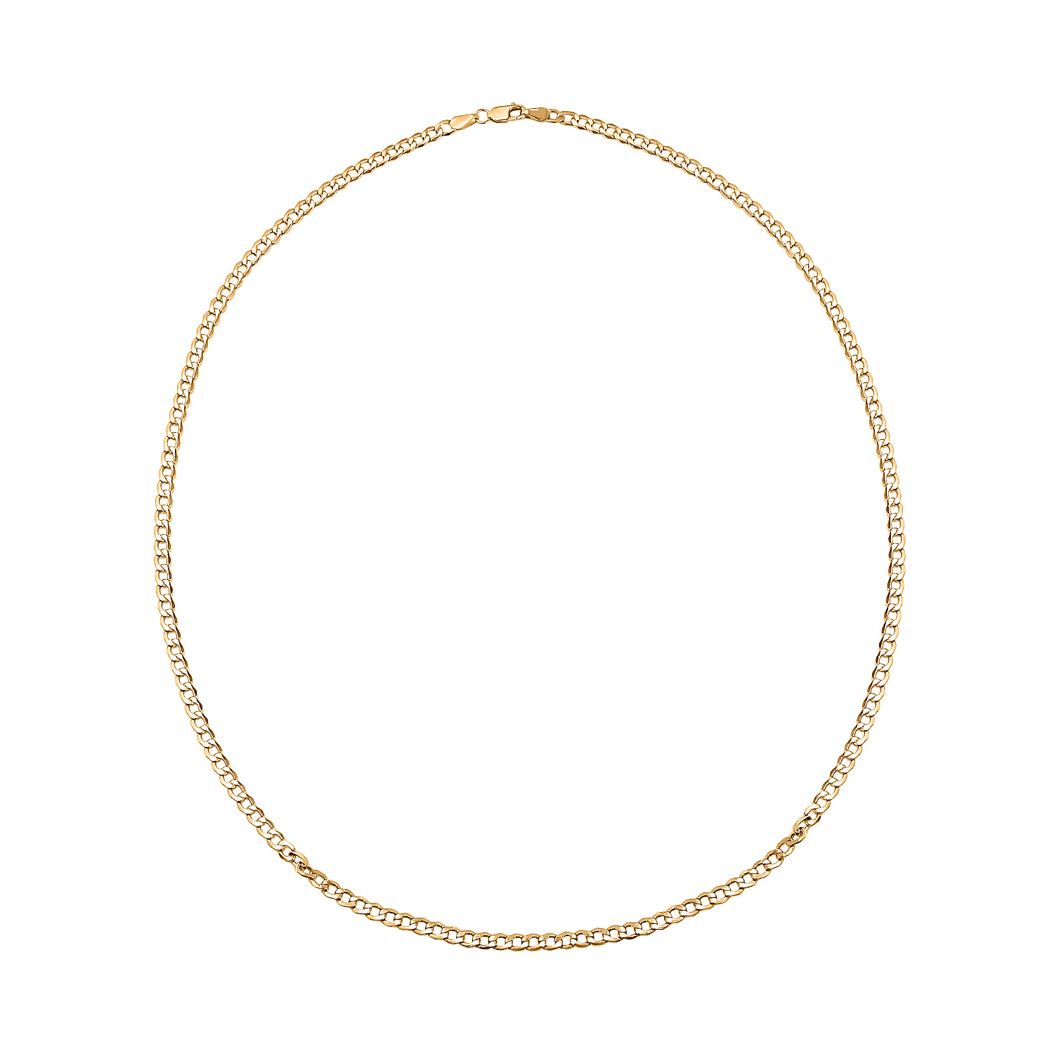 9K Yellow Gold Curb Necklace (Size - 20)