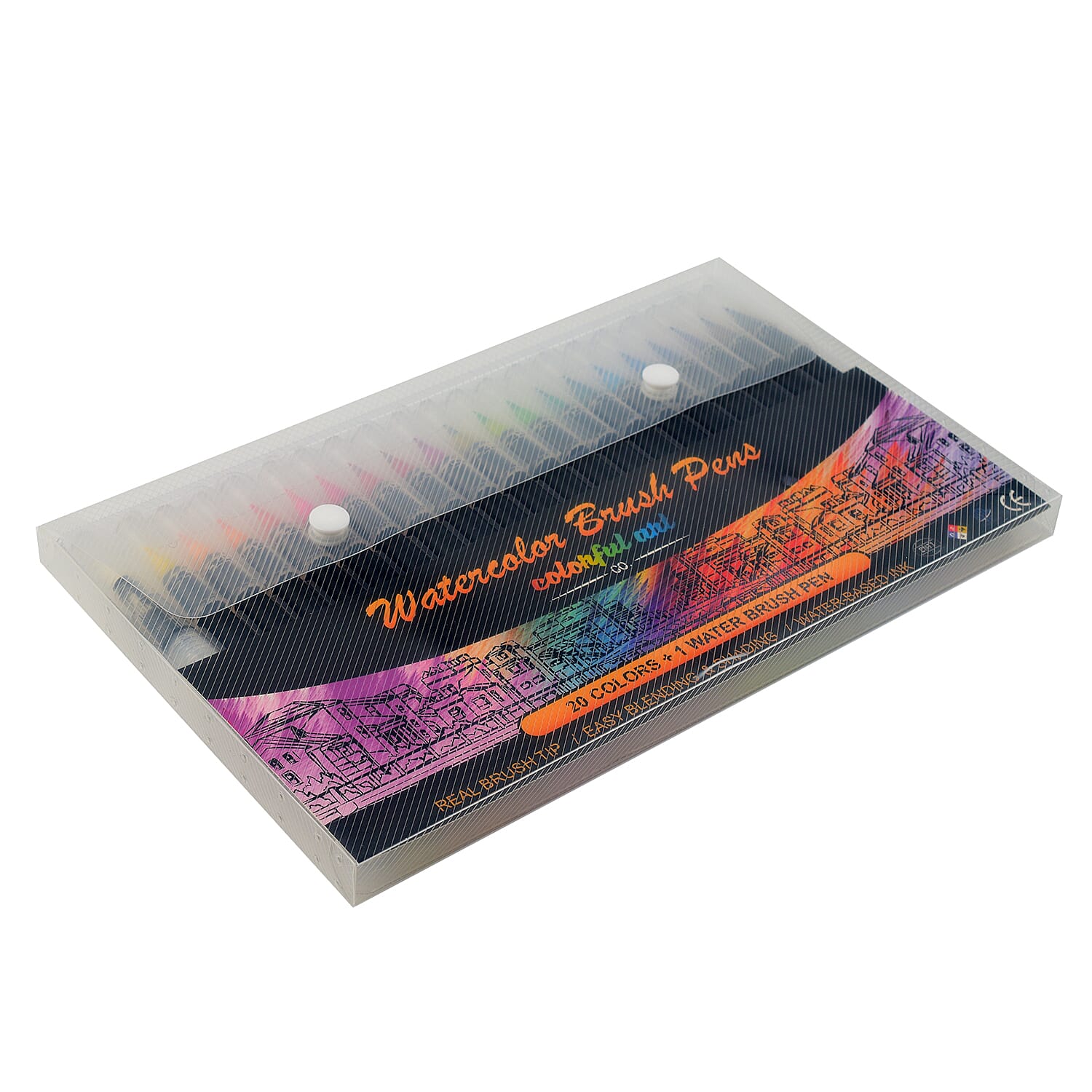 20 Pieces Watercolour Brush Pen Set - Multi