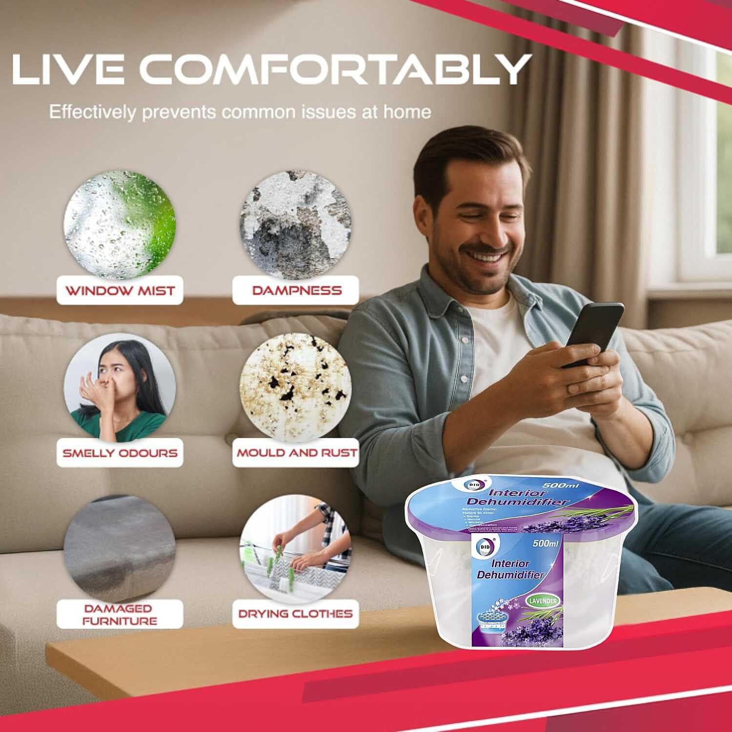 THE SEASONS ESSENTIALS - BIG SET OF 24 - Scented Interior Dehumidifiers (500 ml each)