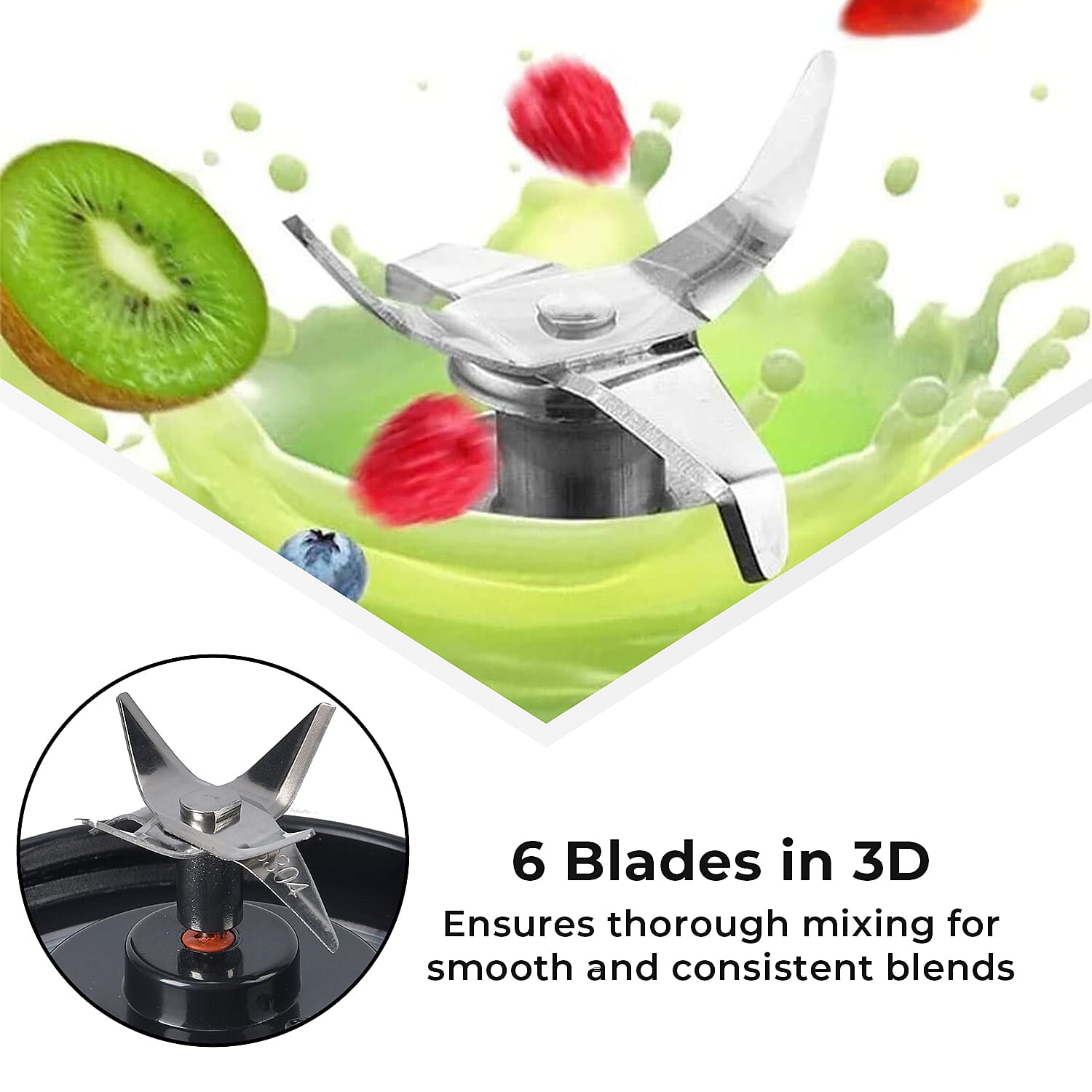 380ml Portable Blender with Detachable Cup - Black