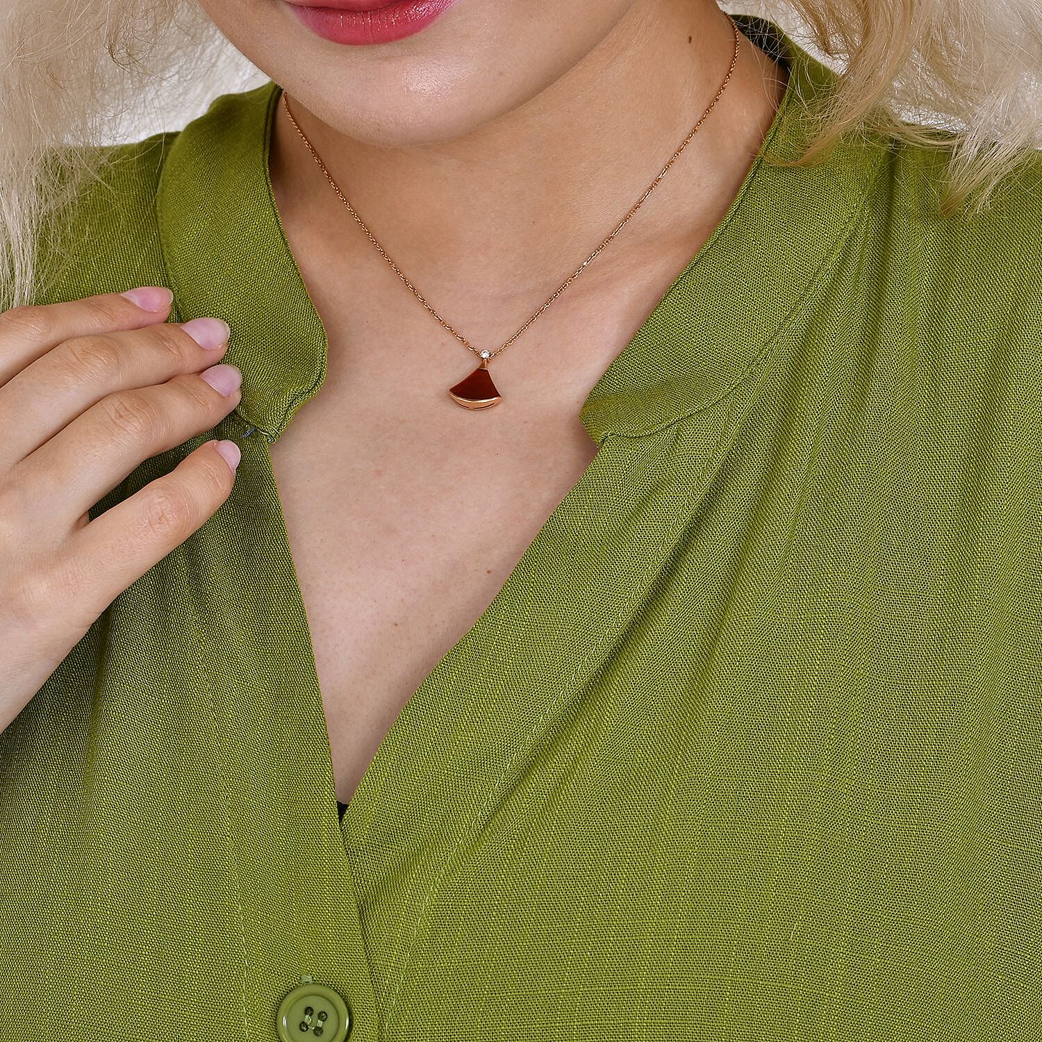 100% Bamboo Rayon Button Down Boho Tiered Dress (One Size) - Green