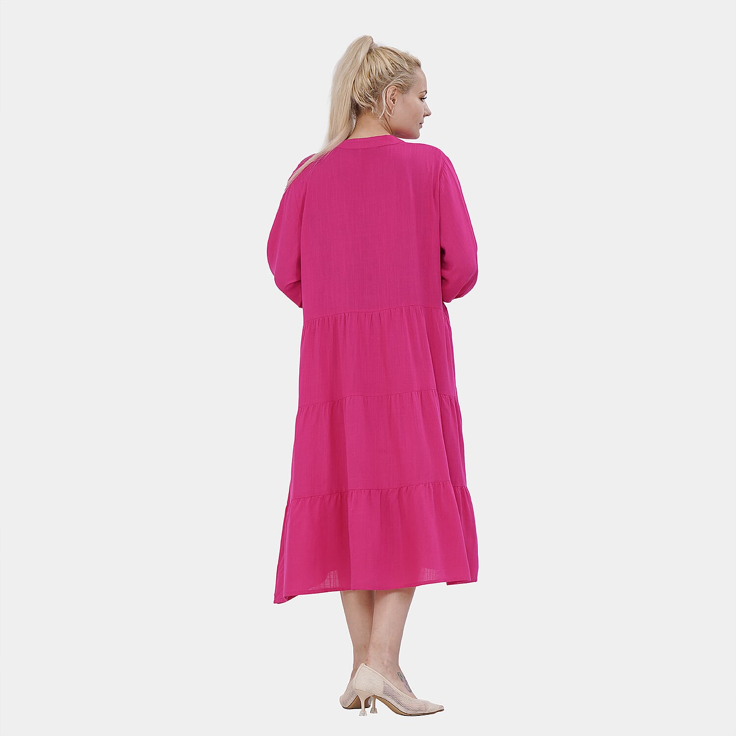 Manchester Closeout Deal Tiered Dress (One Size 8 to 20) - Black