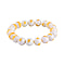 RARE FIND OF 2024 - NATURAL WHITE JADE Beads Bracelet (Size 6.5-7.5) 170.00 Ct.