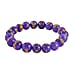 Purple Jadeite Jade Beads Bracelet (Size 6.5-7.5) 170.00 Ct.