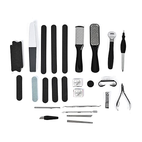 36 Pieces Complete Manicure and Pedicure Set - Black