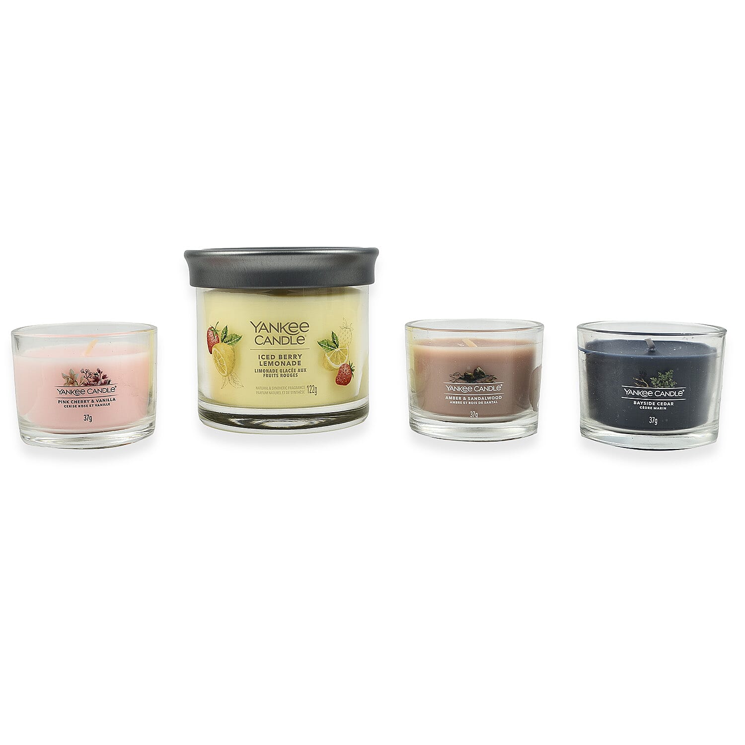 Yankee Candle Gift Set - 3 Scented Filled Votive Candles & 1 Signature Tumbler Candle