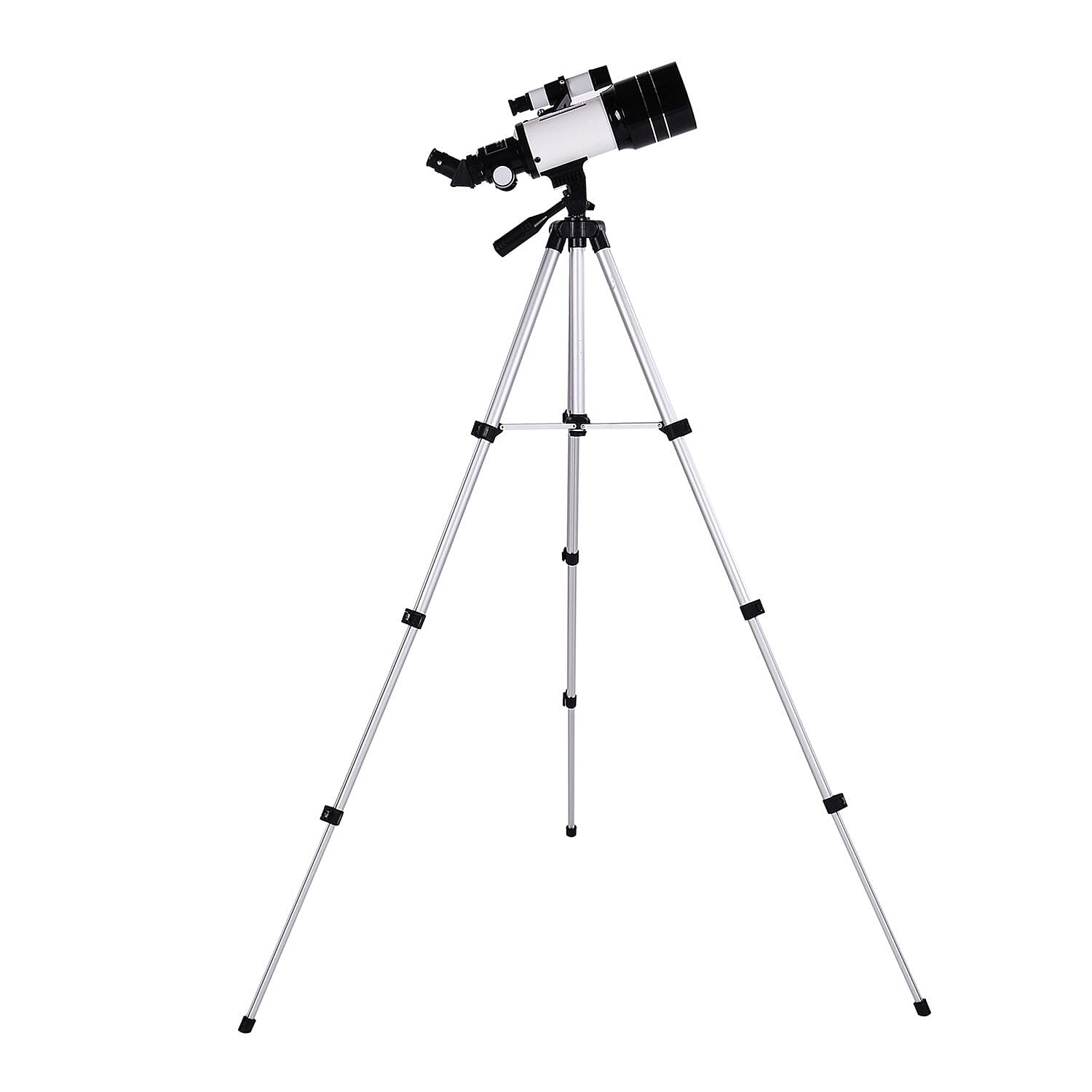 Terrestrial and Astronomical Childrens Telescope (90 Degree Prism, 70mm Refractor) - White & Black