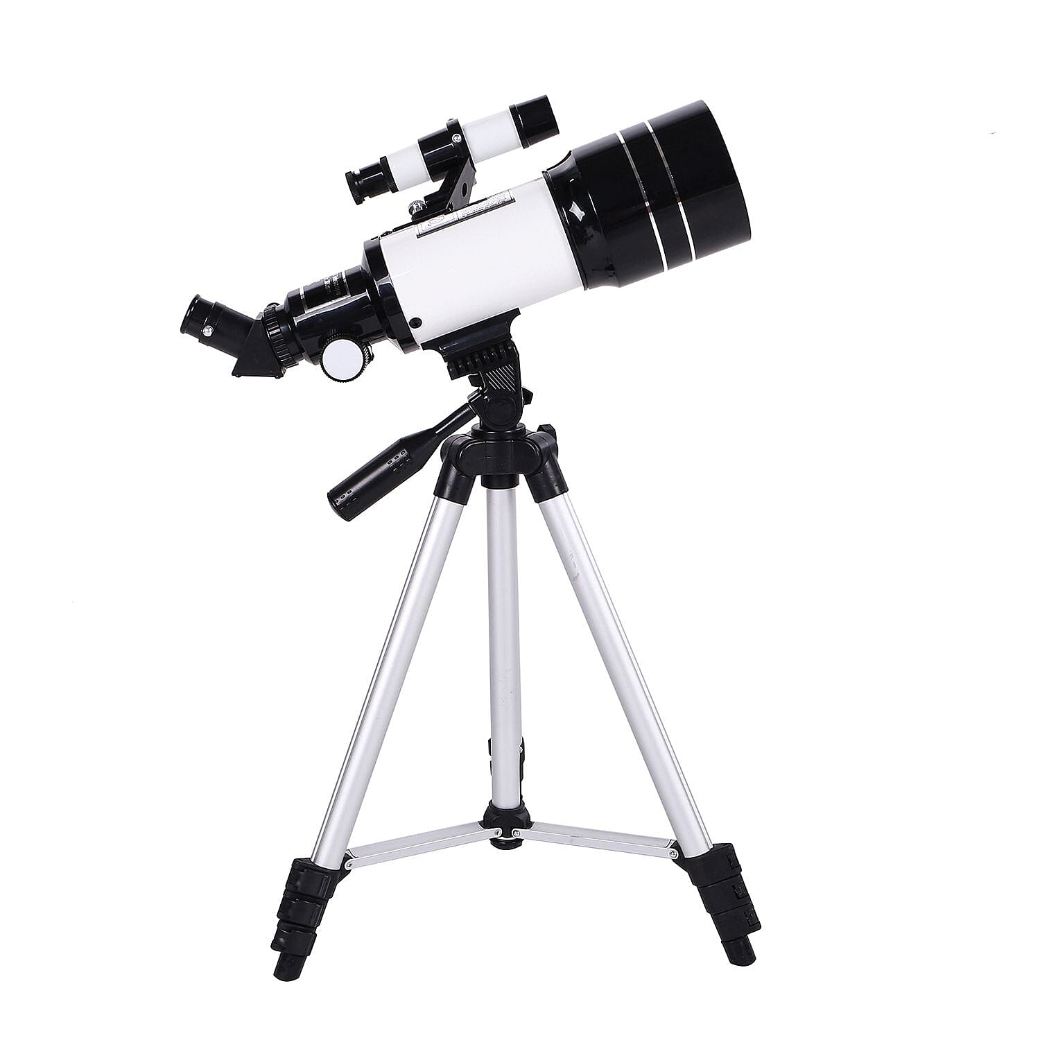 Terrestrial and Astronomical Childrens Telescope (90 Degree Prism, 70mm Refractor) - White & Black