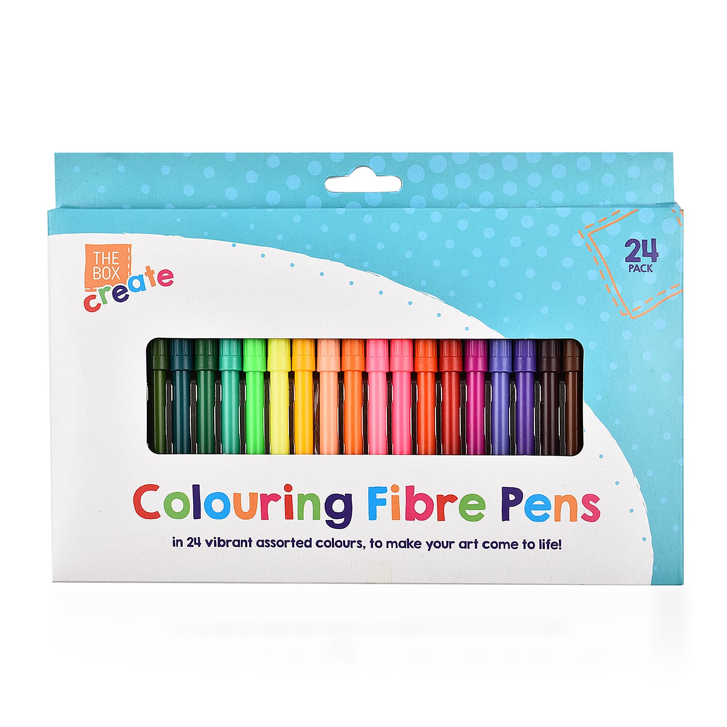 Pack of 24 Colouring Fibre Pens