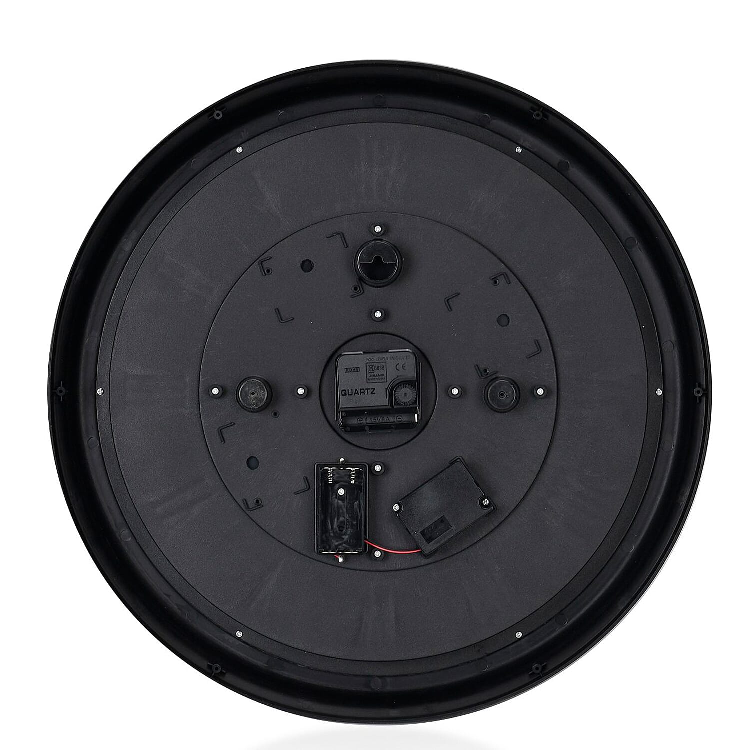 Large Vintage Turning Gears Wall Clock with Large Roman Numerals, Distinctive Retro Design (Size 45 cm) - Black Curve