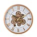 Large Vintage Turning Gears Wall Clock with Large Roman Numerals, Distinctive Retro Design (Size 45 cm)
