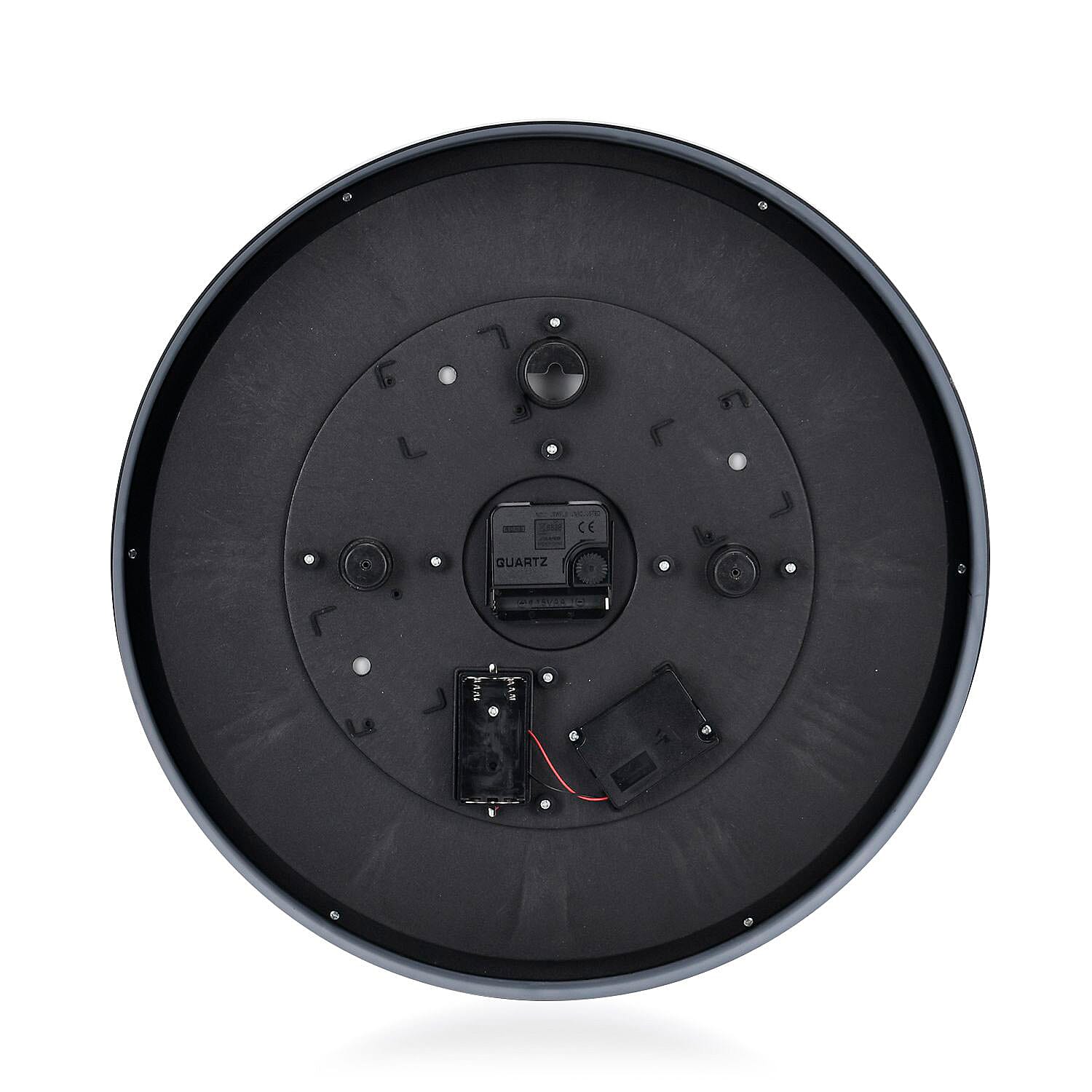 Large Vintage Turning Gears Wall Clock with Large Roman Numerals, Distinctive Retro Design (Size 45 cm) - White Plain