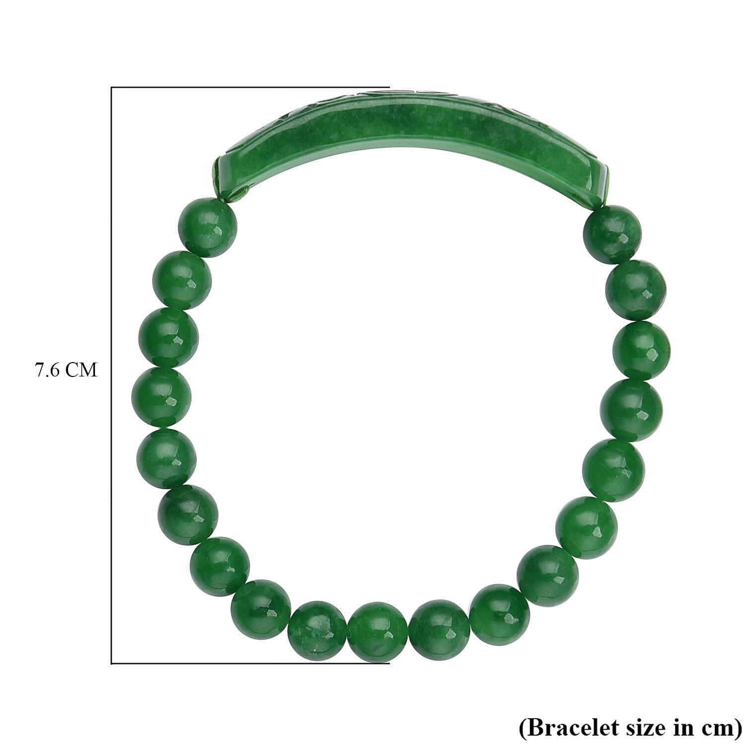 Dyed Green Jade Stone Bracelet 150.00 ct 150.000 Ct.