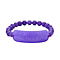 Purple Jadeite Jade Beads Carved Bracelet (Size 7-7.5) 150.00 Ct.