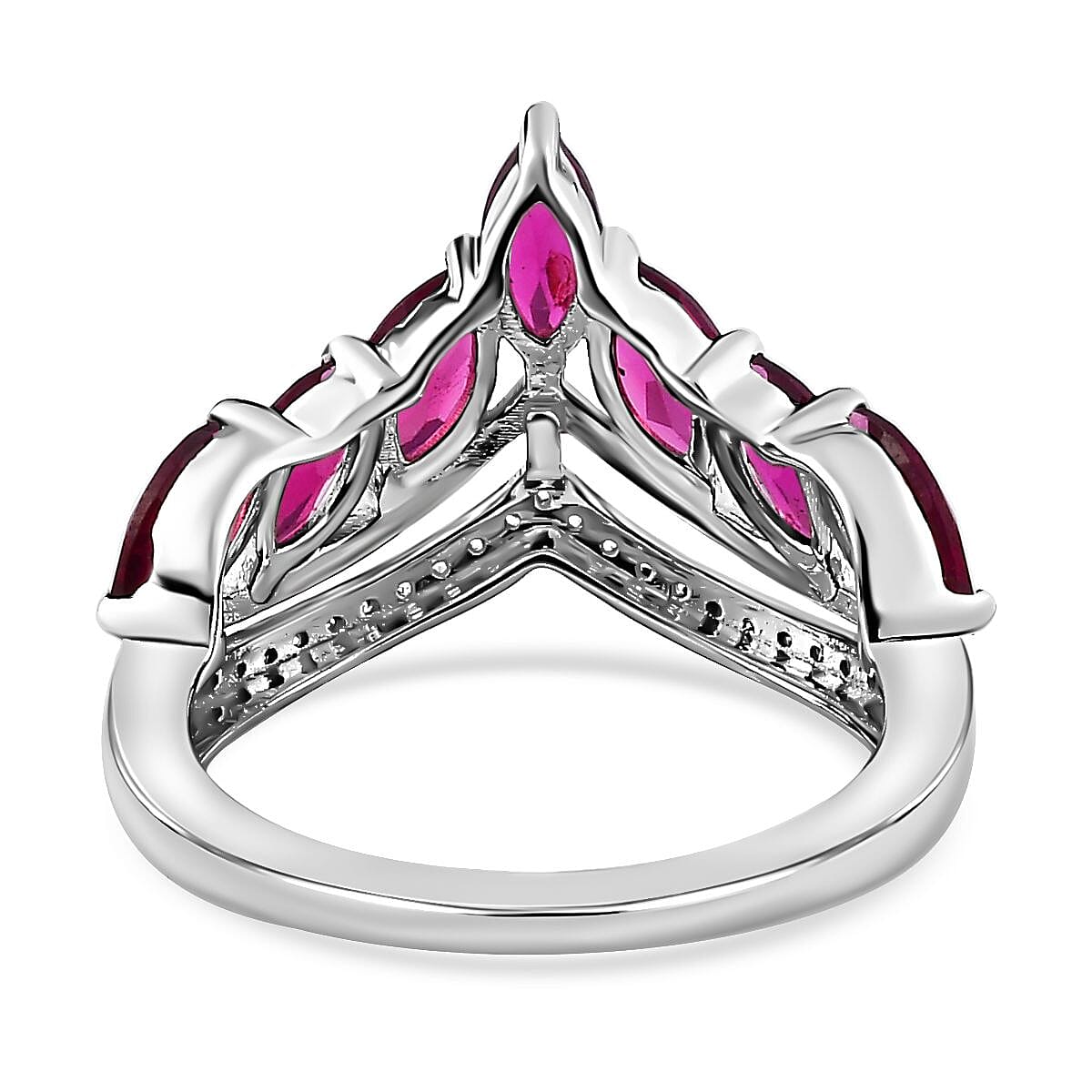 Gem Treasures 1.69ctw Kunzite, Rhodolite Garnet & White Zircon Ring