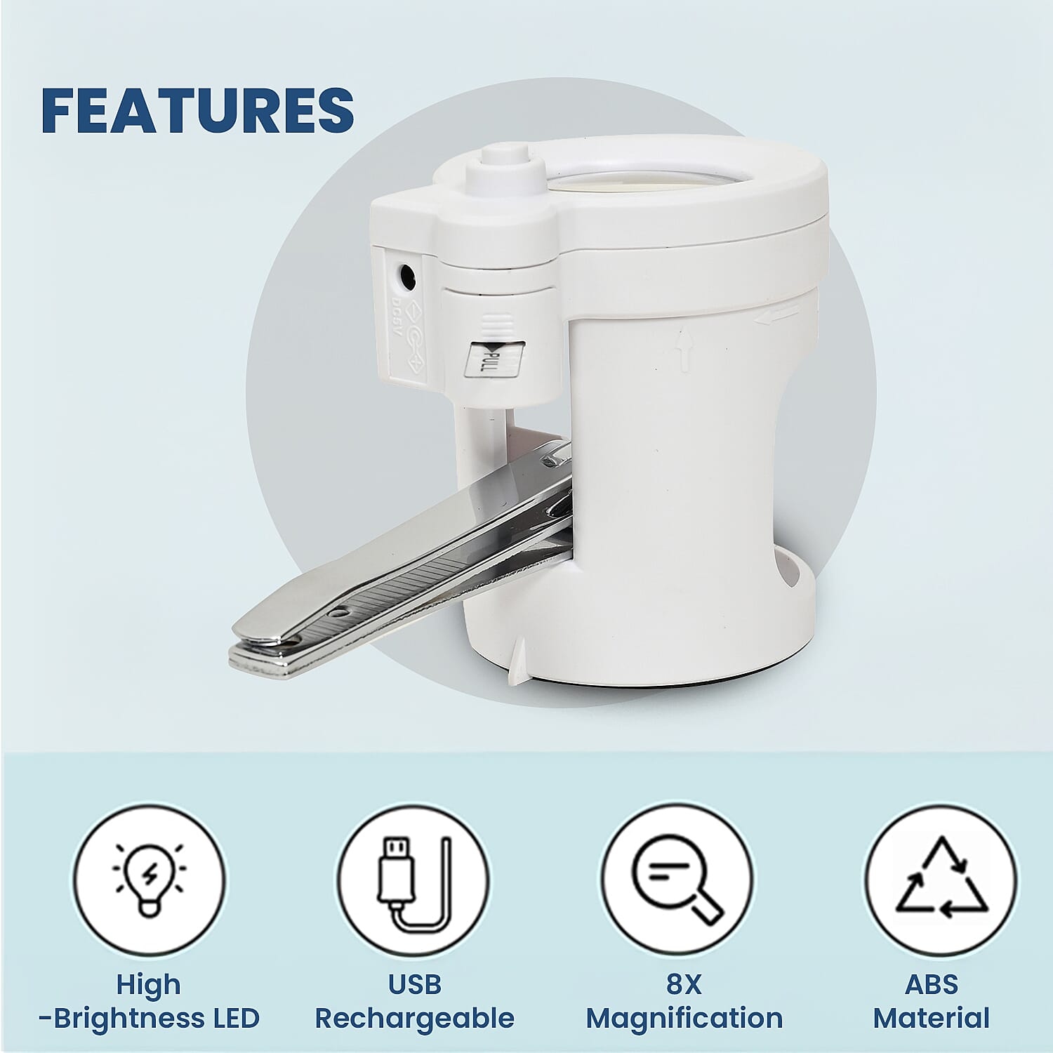 CHRISTMAS MEGA OFFER - Rechargeable Magnifying LED Nail Clipper