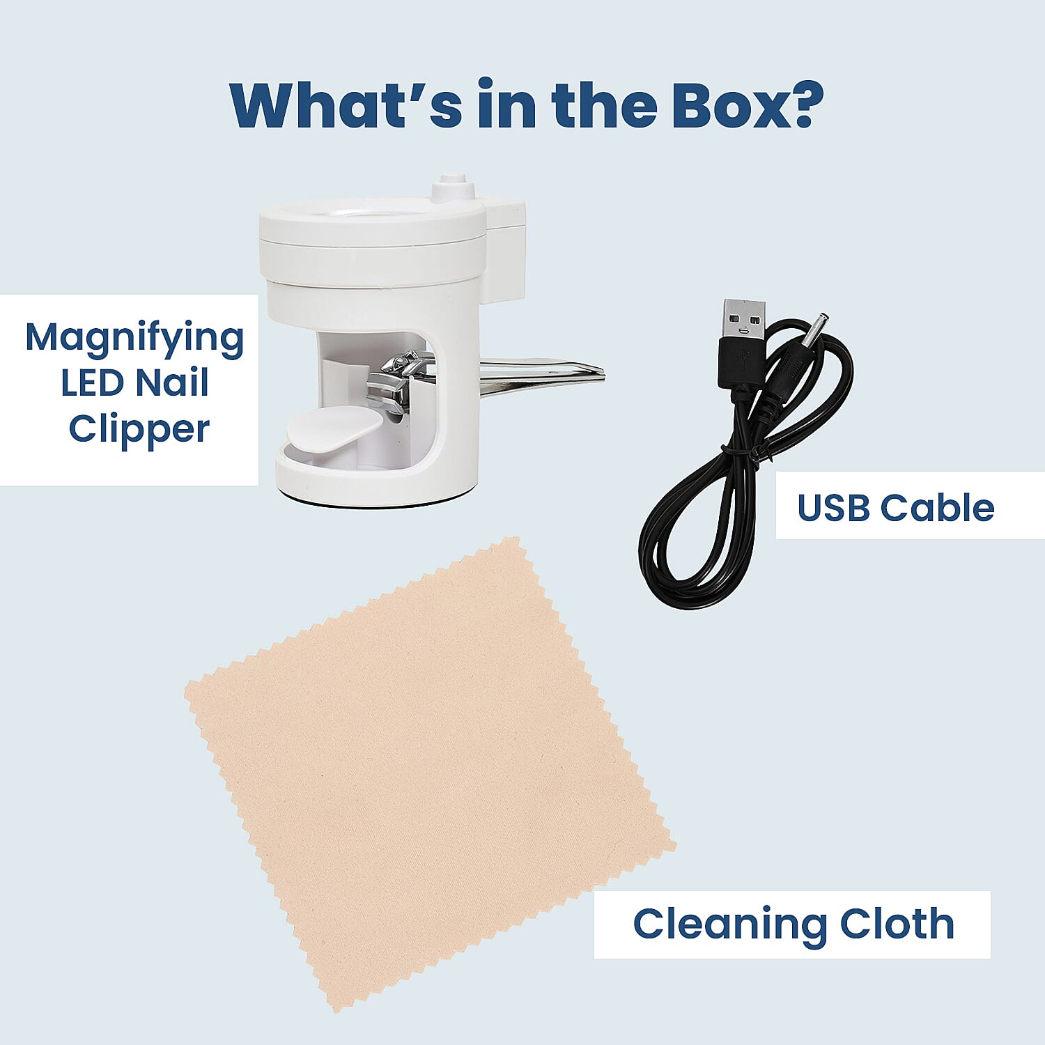 CHRISTMAS MEGA OFFER - Rechargeable Magnifying LED Nail Clipper