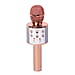 Wireless Bluetooth Karaoke Microphone with Dancing LED Lights - Rose Gold