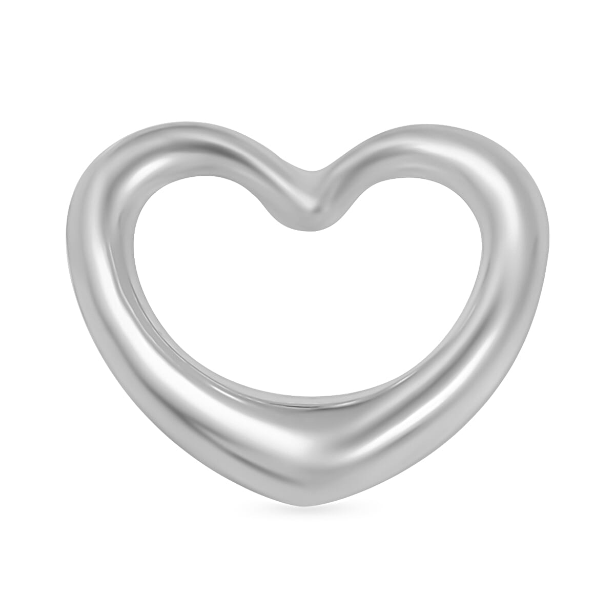 Italian Vicenza Show Close Out - Sterling Silver Tilted Floating Heart Pendant