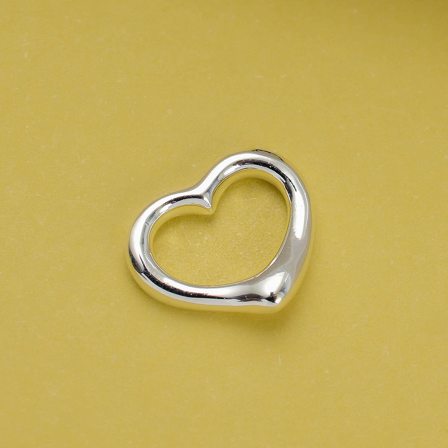 Italian Vicenza Show Close Out - Sterling Silver Tilted Floating Heart Pendant