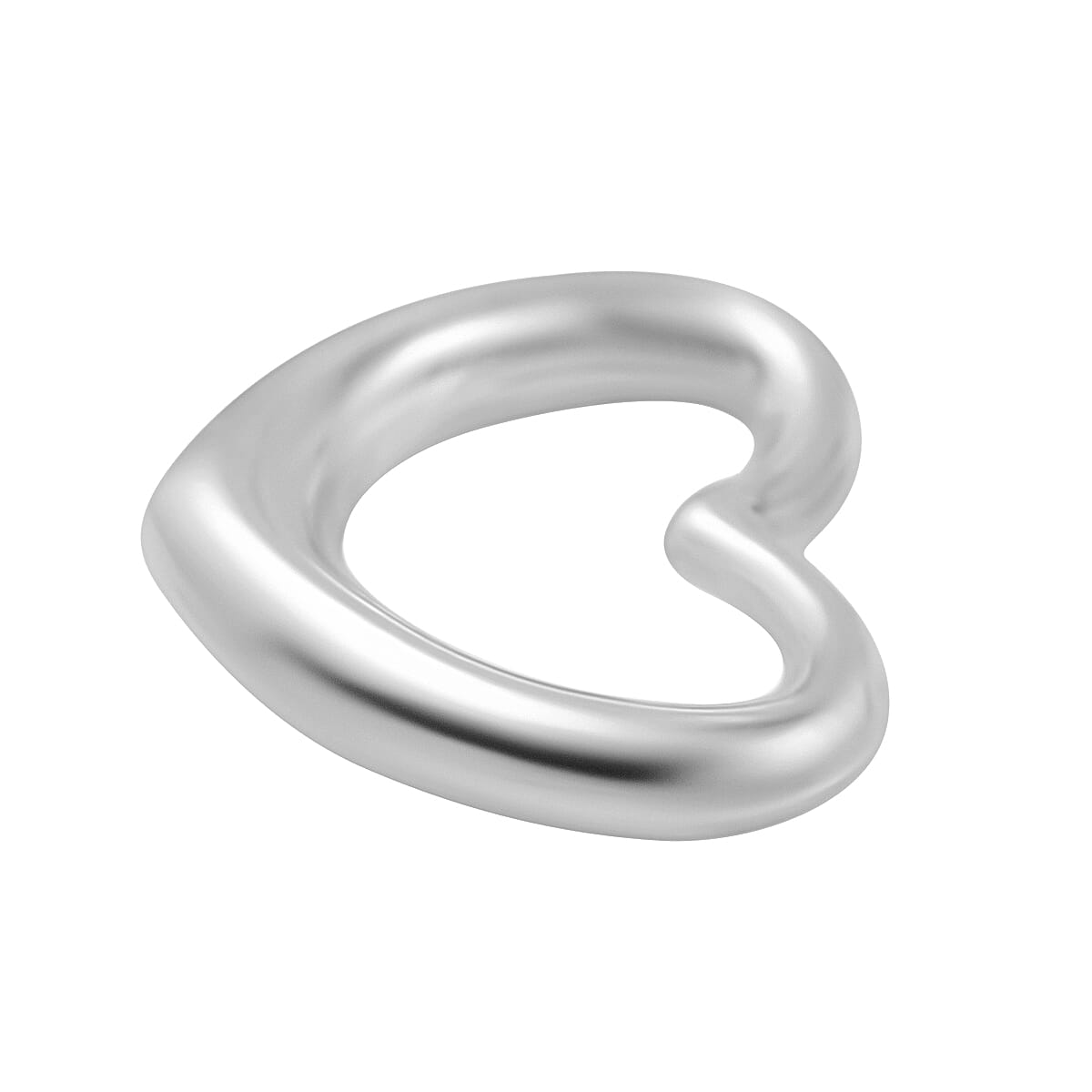 Italian Vicenza Show Close Out - Sterling Silver Tilted Floating Heart Pendant