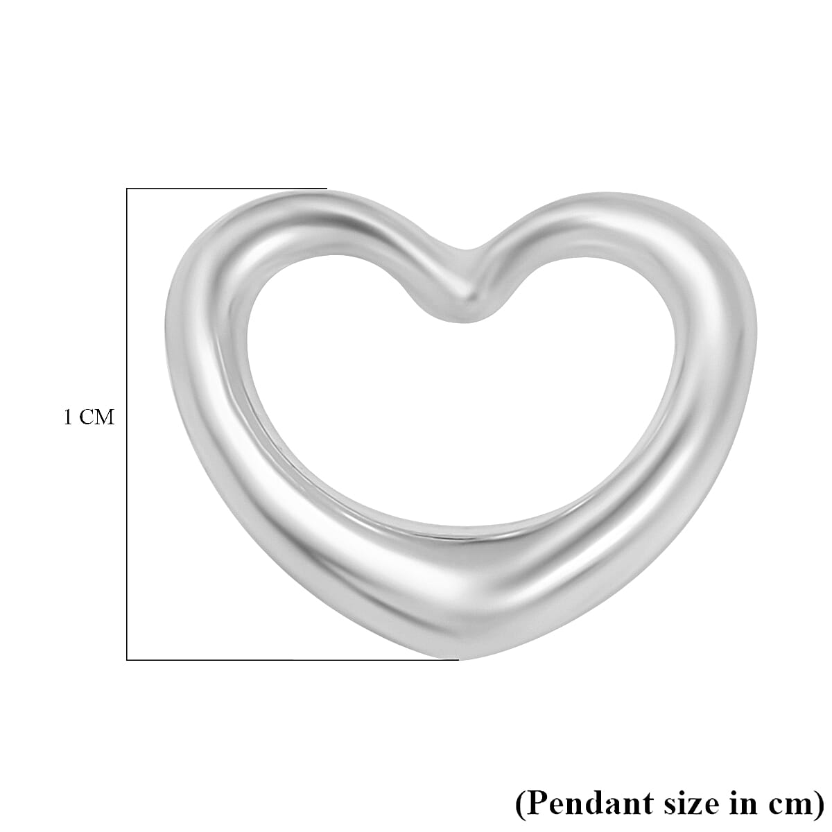 Italian Vicenza Show Close Out - Sterling Silver Tilted Floating Heart Pendant