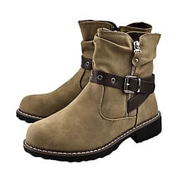 Pia Faux Fur Ladies Boots - Black